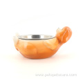 Pet Feeding Bowl Dog Metal Bowl With Ceramic